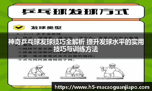 神奇乒乓球发球技巧全解析 提升发球水平的实用技巧与训练方法